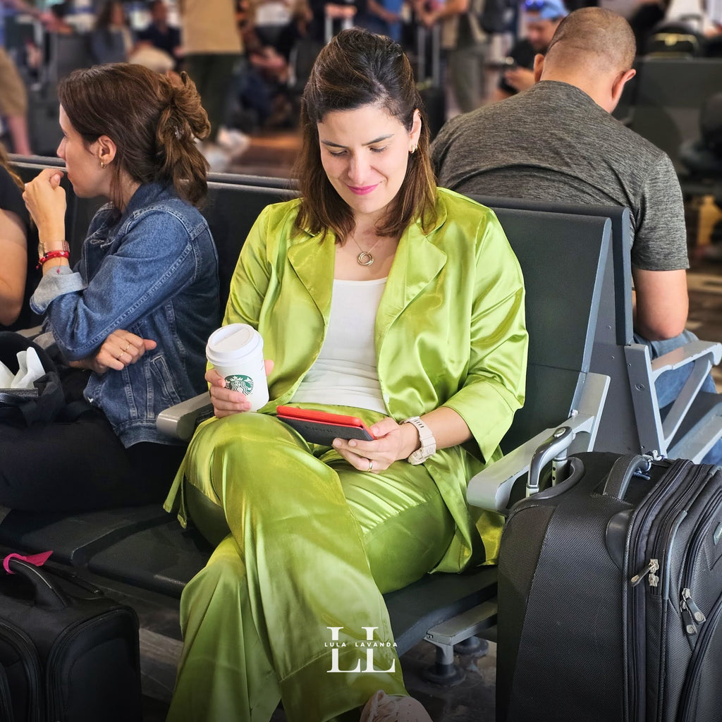 Verde Manzana Pantalón y Manga 3/4