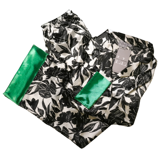 Estampado Negro con Verde 232