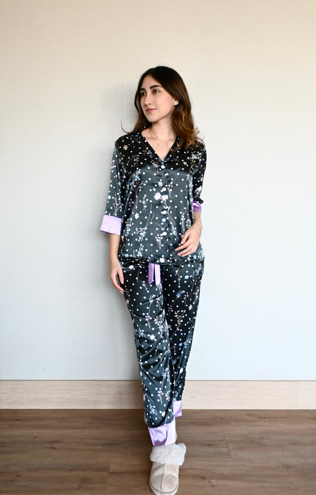 Lunares Negros Pantalón y Manga 3/4