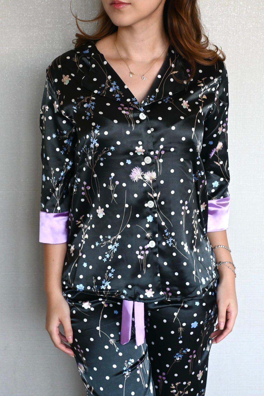 Lunares Negros Pantalón y Manga 3/4