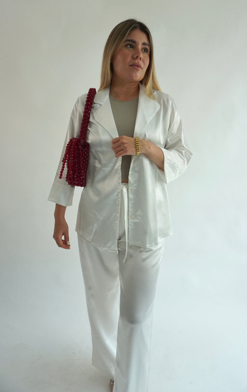 Blanca Pantalón y Manga 3/4