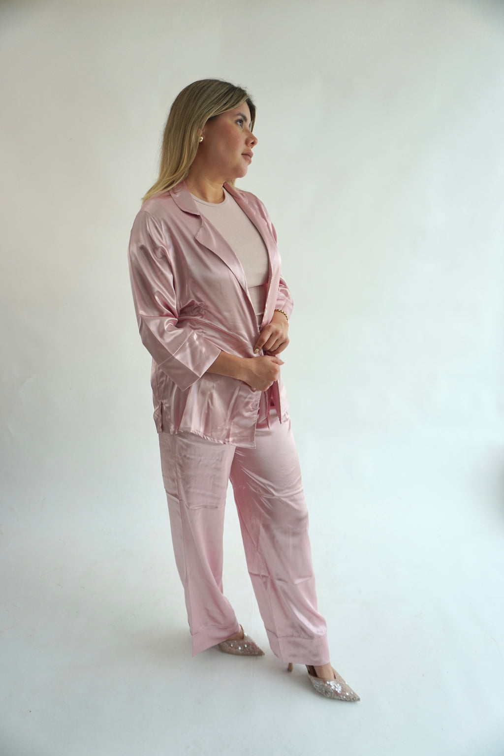 Cotton Pink Pantalón y Manga 3/4