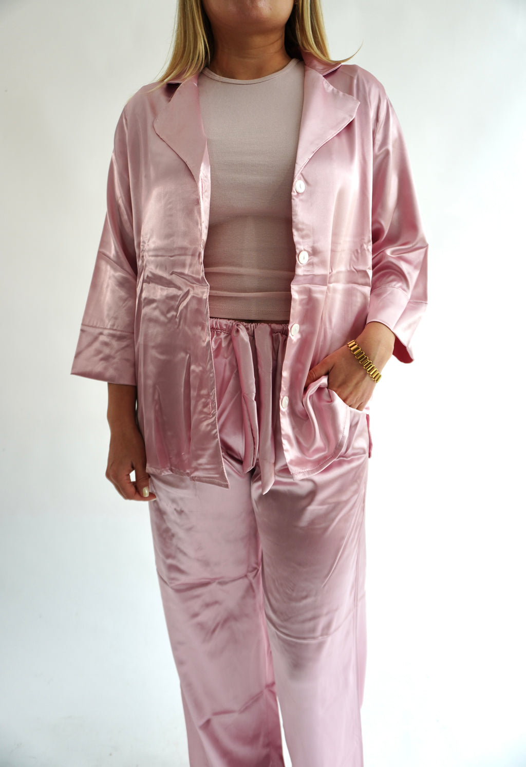 Cotton Pink Pantalón y Manga 3/4