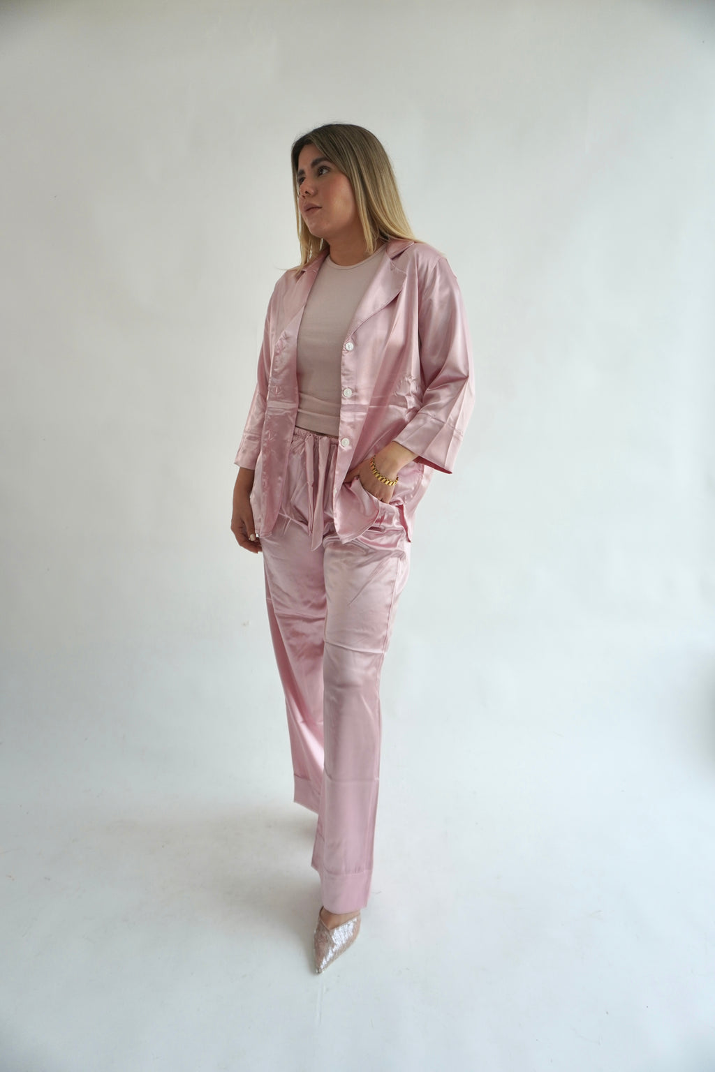 Cotton Pink Pantalón y Manga 3/4