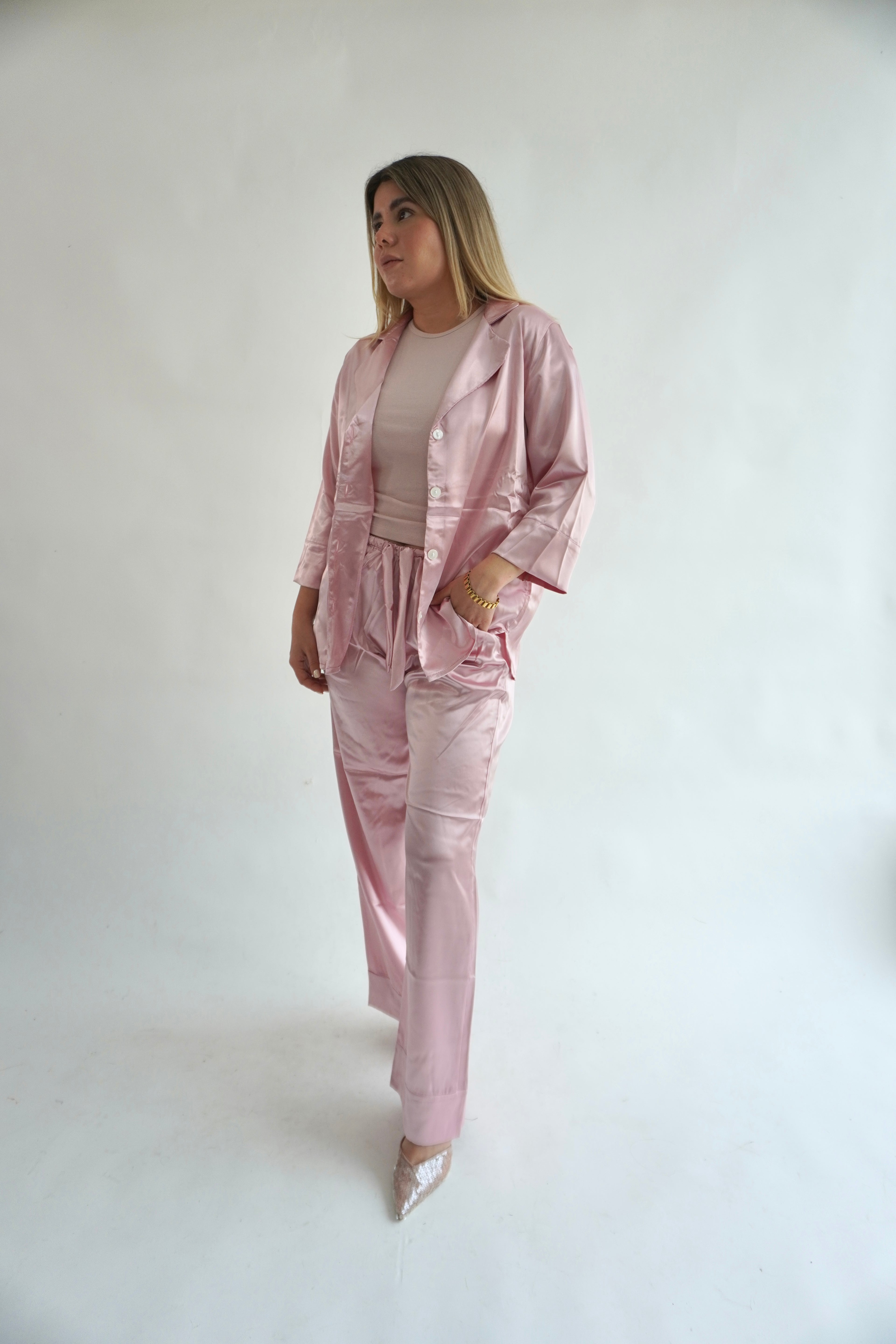 Cotton Pink Pantalón y Manga 3/4