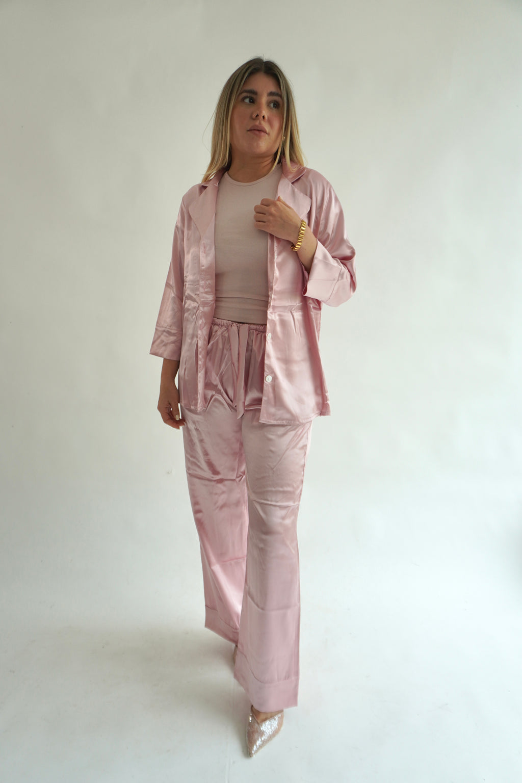 Cotton Pink Pantalón y Manga 3/4