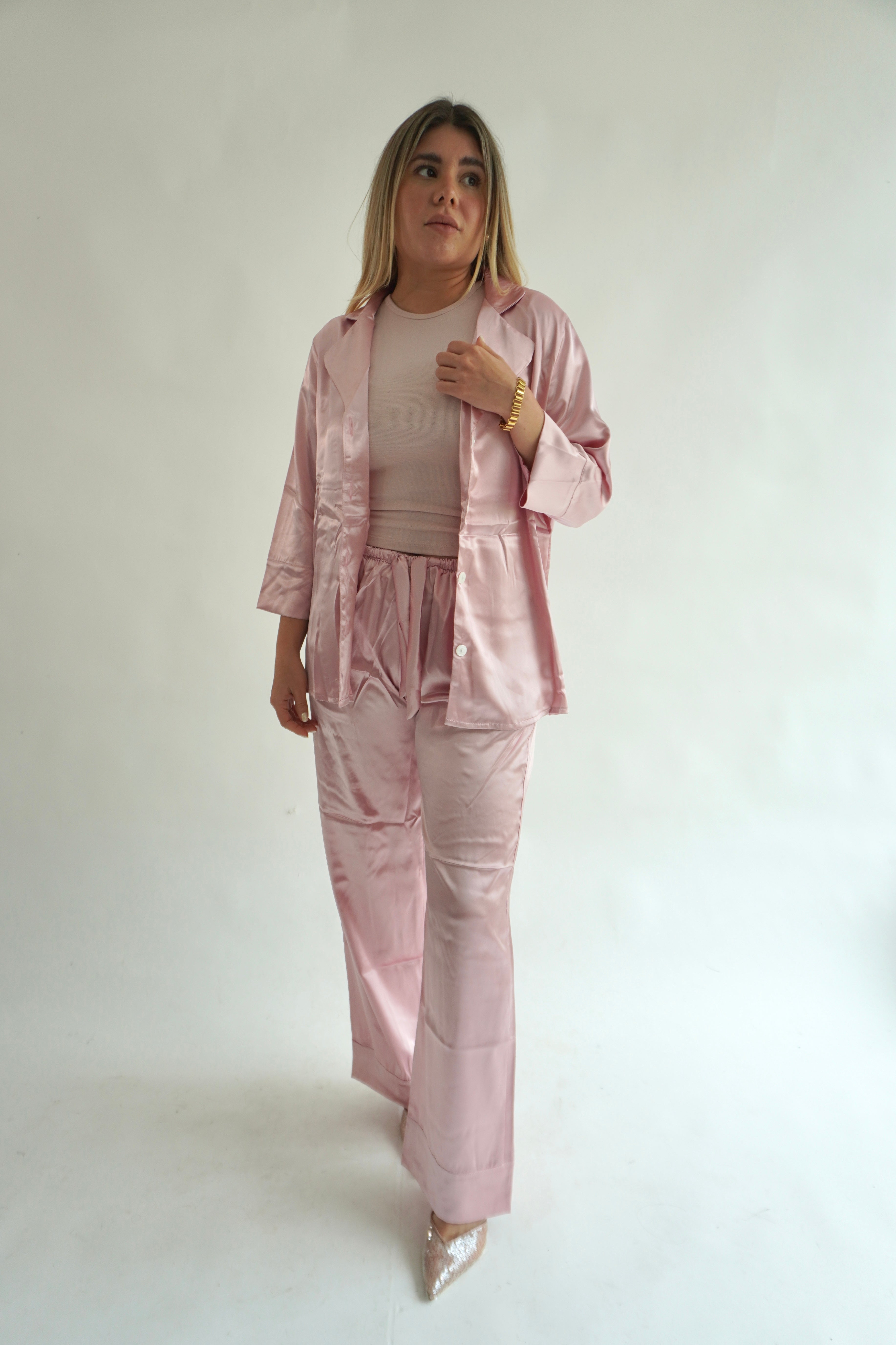 Cotton Pink Pantalón y Manga 3/4