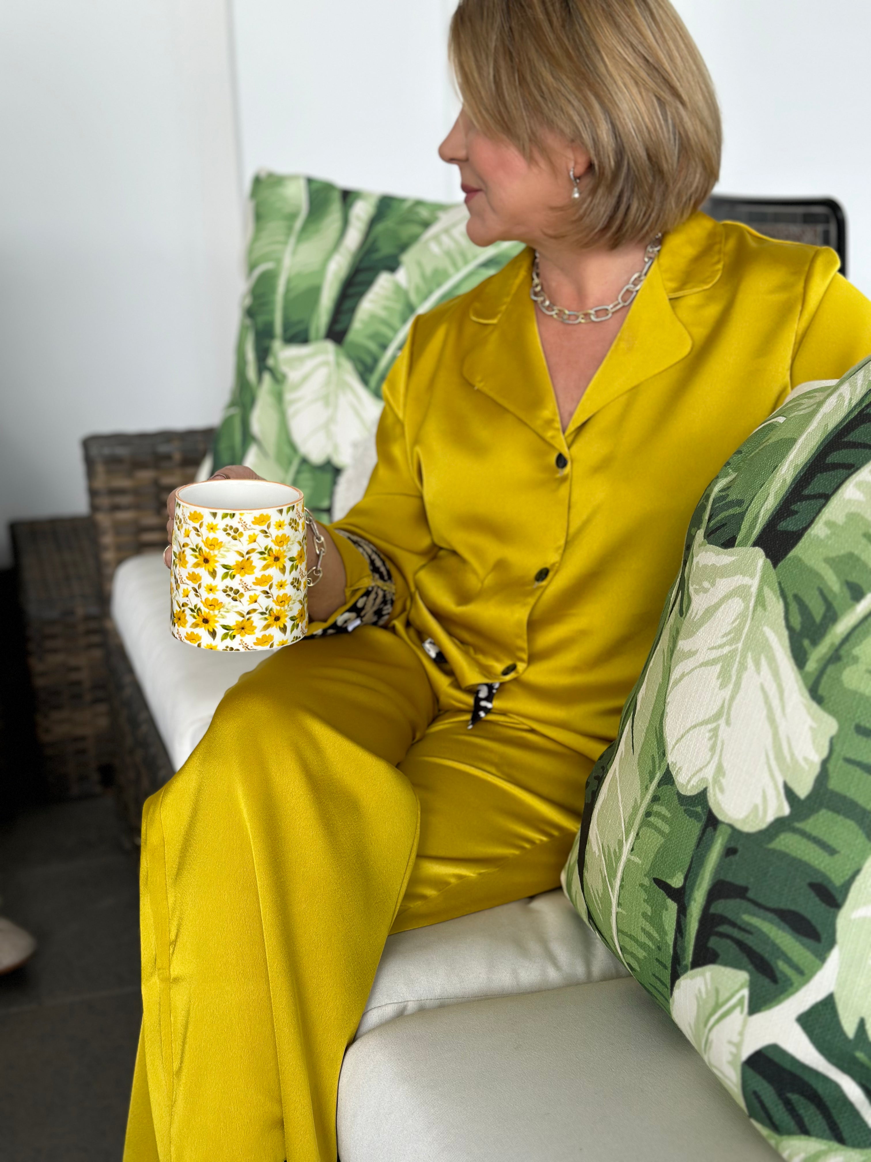 Mostaza Cebra Pantalón y Manga Larga