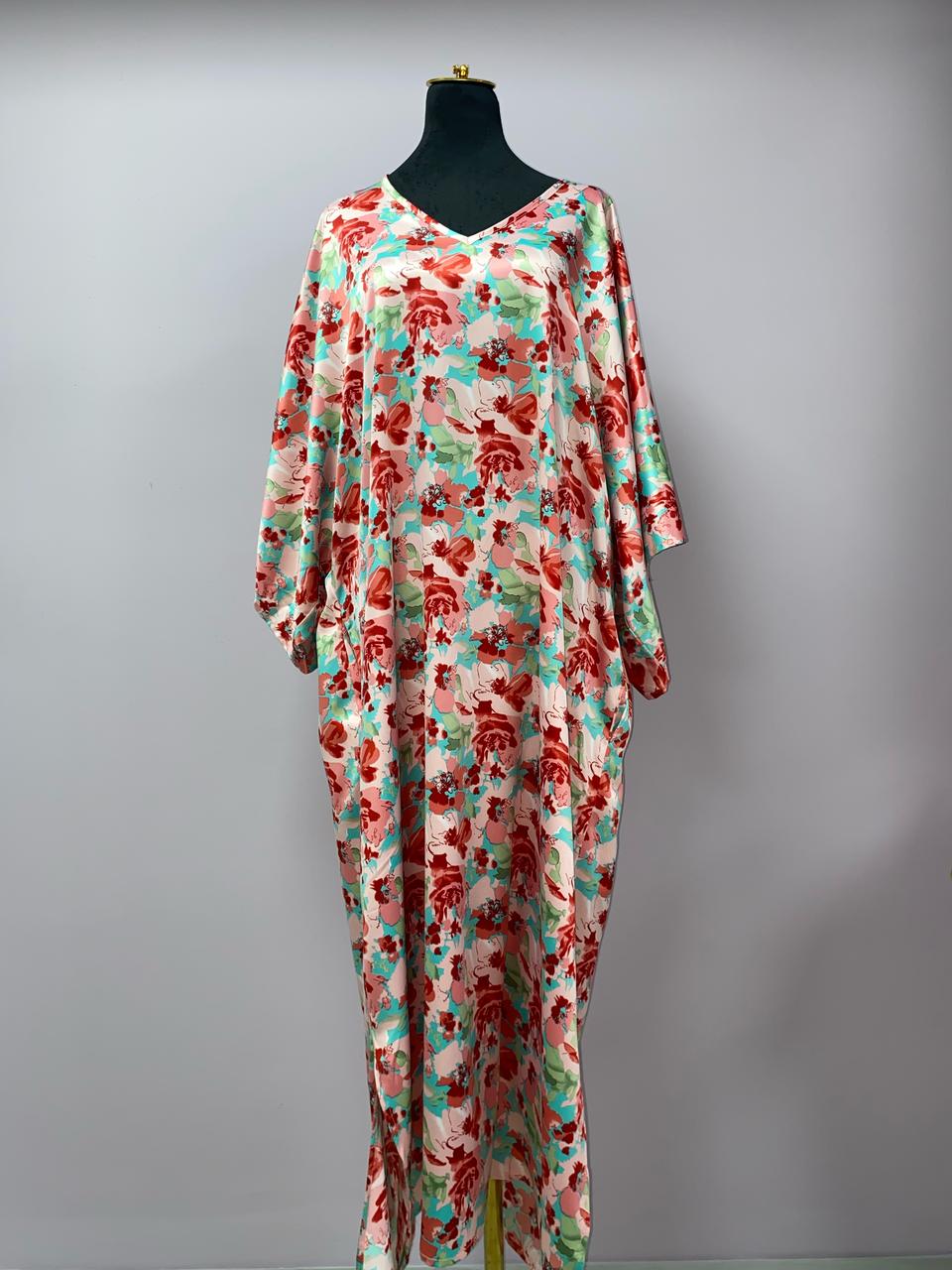 CAFTAN FLORES PALO DE ROSA