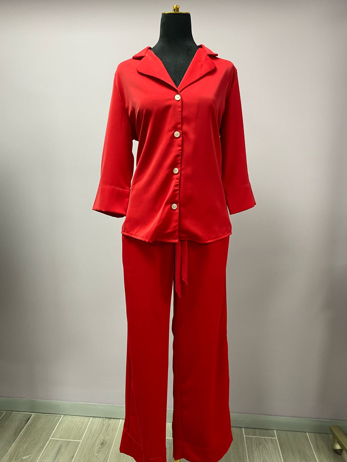 PIJAMA 232 ROJO LISO