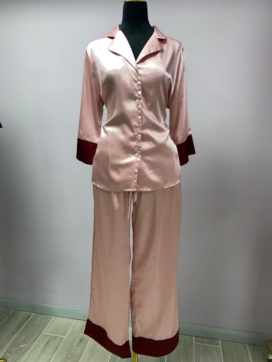 PIJAMA 232 COTTON PINK VINO