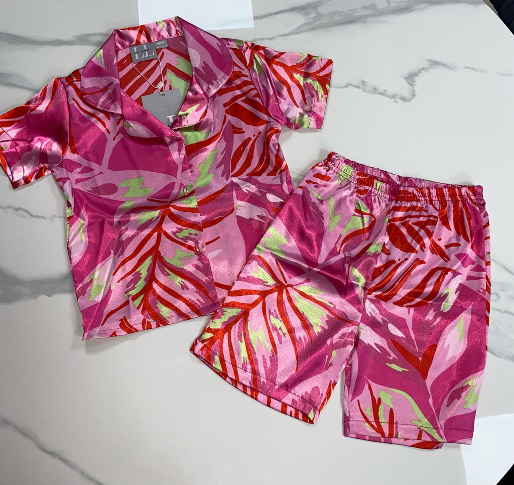 PIJAMA TROPICAL ROSA NIÑA
