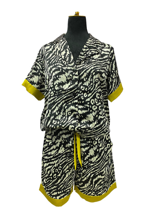 Zebra con Mostaza Short con Manga Corta