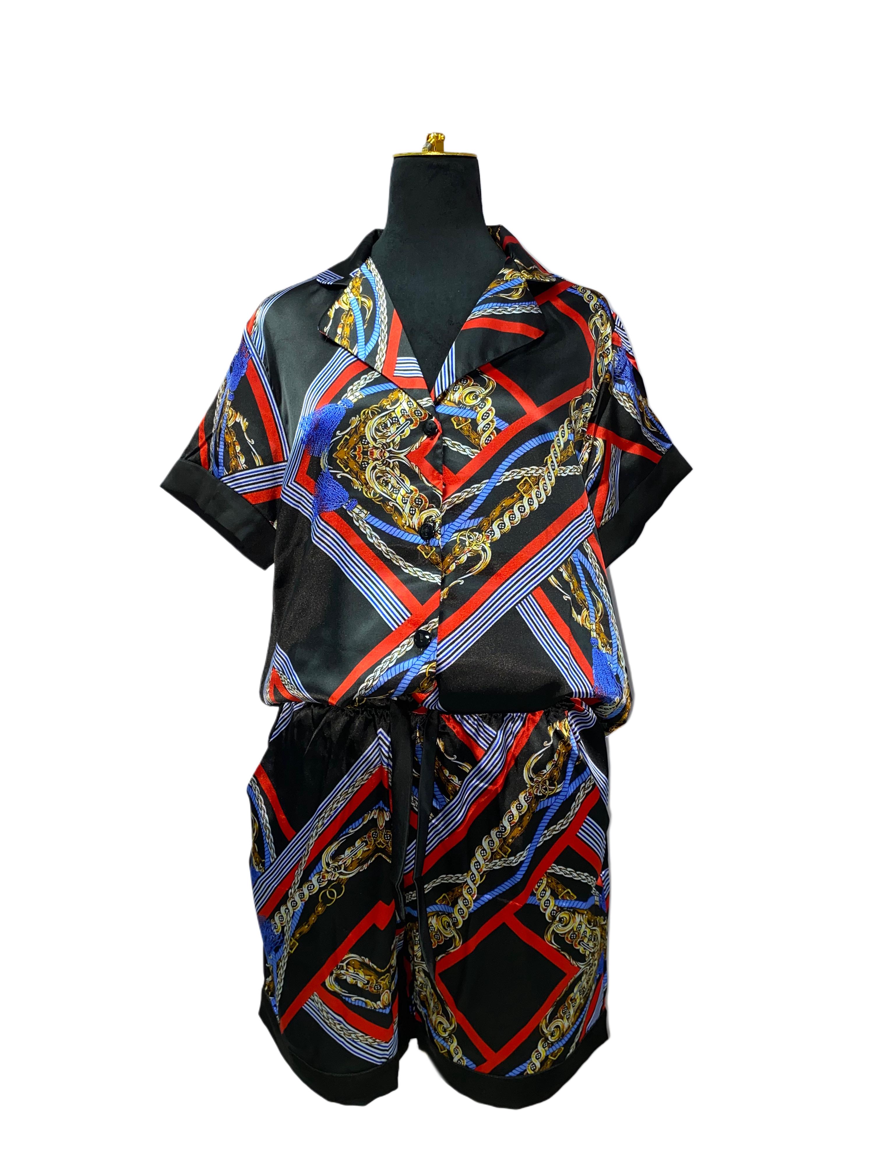 Barroco Negra Short con Manga Corta