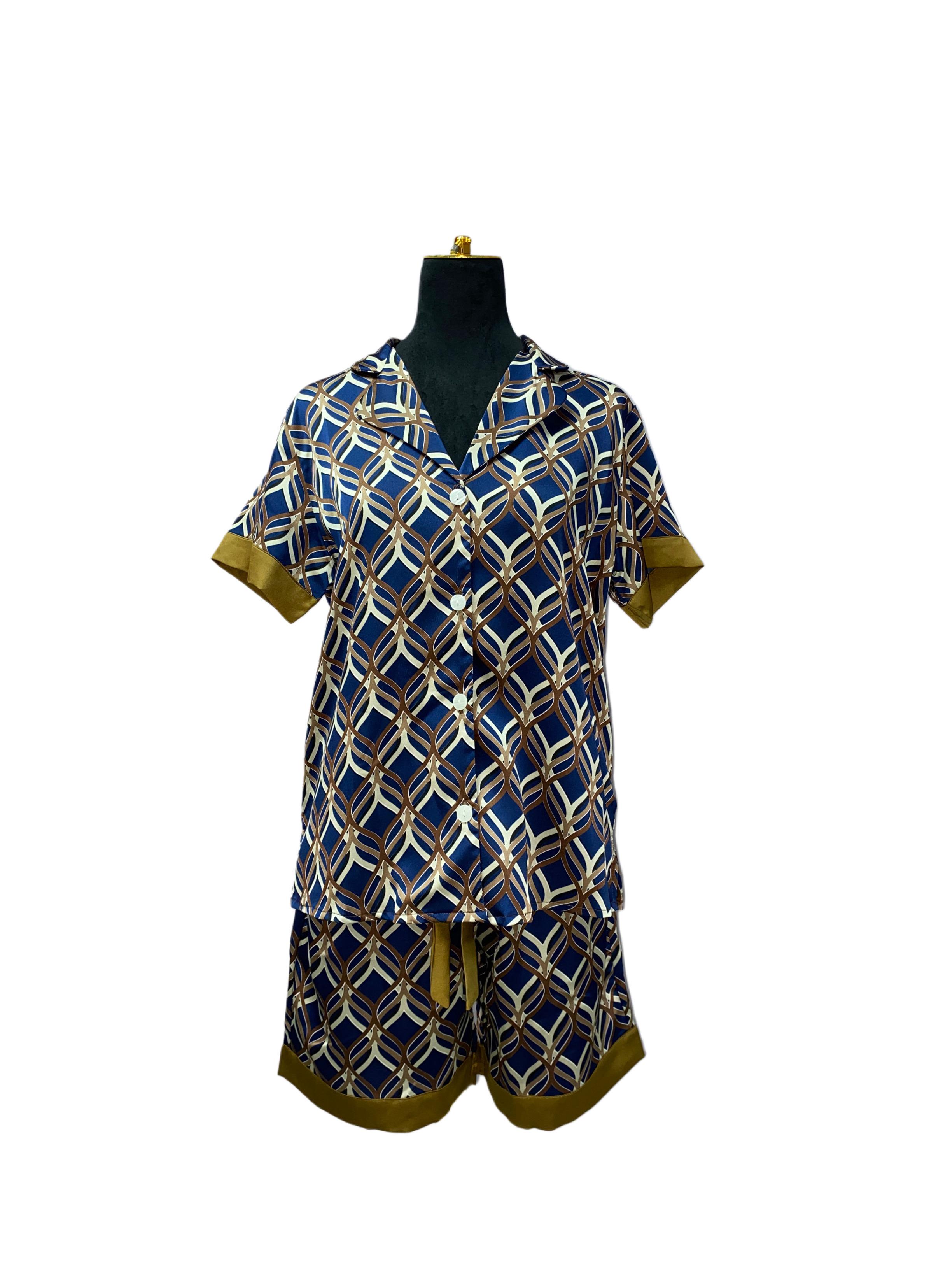 Azul Infinito Short con Manga Corta