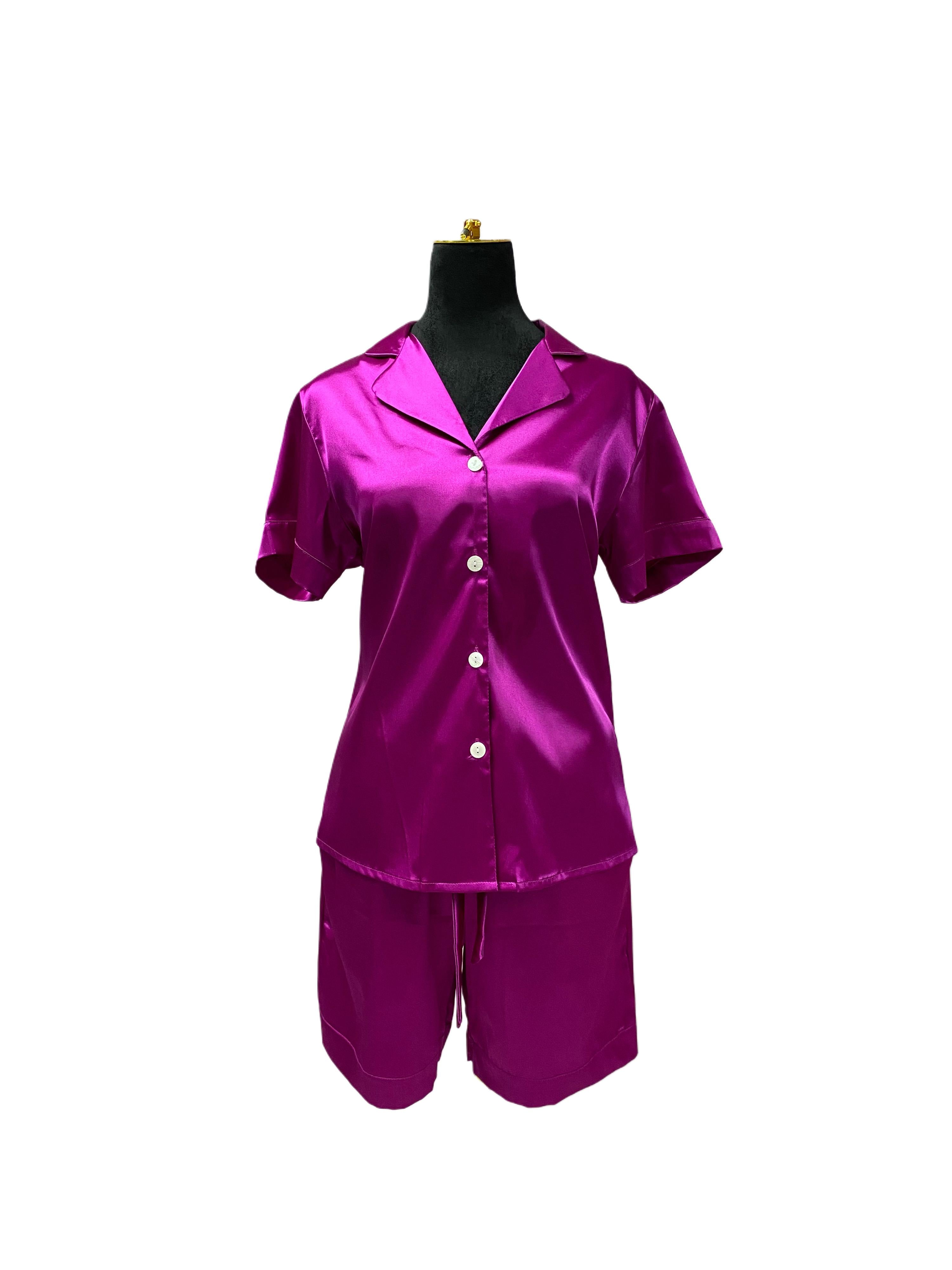 Fucsia Short con Manga Corta